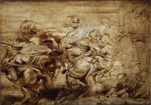 Study for the lion hunt by Peter Paul Rubens