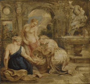 The Daughters of Cecrops Discovering Erichtonius by Peter Paul Rubens