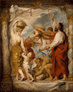 The Israelites Gathering Manna in the Desert by Peter Paul Rubens