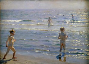 Bathing Boys. Sunshine. Skagen