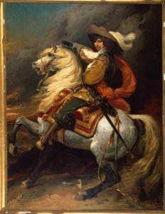 Josias Rantzau, Equestrian Portrait / Painting by Kroeyer after Alaux by Peder Severin Krøyer