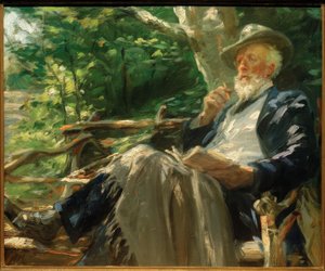 Portrait of the Poet Holger Drachmann in Skagen Forest