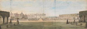 A View of the Garden and House at Upper Winchendon, Buckinghamshire by Peter Tillemans