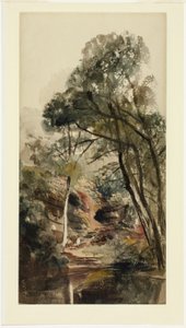 A Wooded River Landscape by Peter de Wint