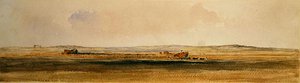 Harvesting in the Lincolnshire Wolds by Peter de Wint