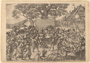 The Large Rustic Wedding Feast by Peter van der Borcht