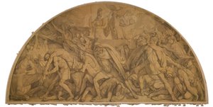 The Battle for the Body of Patroclus, Arch Field. Cartoon for the Ceiling Paintings of the Munich Glyptothek