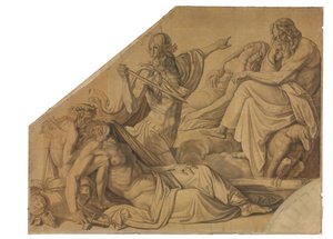 The Dream of Agamemnon. Cartoon for the Ceiling Paintings of the Munich Glyptothek