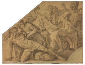 The Duel between Ajax and Hector (Cartoon for the Ceiling Paintings of the Munich Glyptothek)