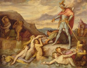 Hagen Sinks the Nibelungen Treasure by Peter von Cornelius