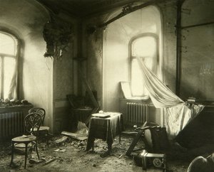 Russian Revolution of 1917: Interior of Chudov Monastery in the Kremlin of Moscow after the Bombardment of November 1917. Photograph by Pyotr Petrovich Pavlov (1860-1925) by Petr Petrovich Pavlov