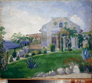 View of the Zhukovsky Estate at Kuchuk-Koy by Petr Savvic Utkin