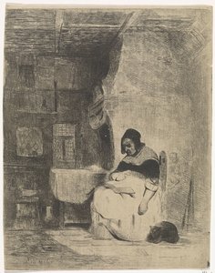 Reading Woman by Petrus Marius Molijn