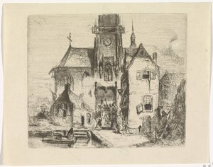 Procession in the Doorway of a Church by Petrus Marius Molijn