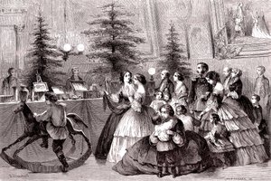 Christmas at Saint Petersburg, Russia, 1861 (engraving) by Pharamond Blanchard