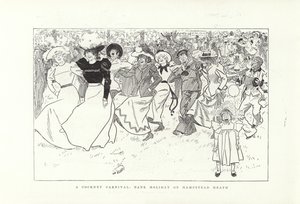 A Cockney Carnival, Bank Holiday on Hampstead Heath by Phil May