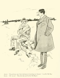 Cartoon by Phil May, from the 1890s by Phil May