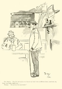 Cartoon by Phil May, from the 1890s by Phil May