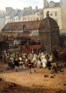 Rejoicings Given by the City of Paris aux Halles on 21/01/1782 on the Occasion of the Birth of the Dauphin Louis Joseph of France by Philibert Louis Debucourt