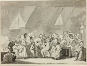 The Dressing Room of the Extras of the Comedie Francaise by Philibert Louis Debucourt