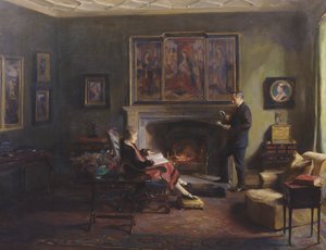 Interior with Viscount and Viscountess Lee of Fareham by Philip Alexius de Laszlo