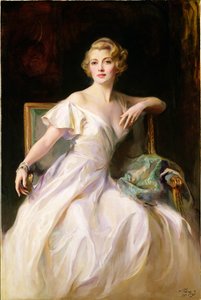 The White Dress - A Portrait of Joan Clarkson by Philip Alexius de Laszlo