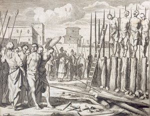 The Impaling of Some Rebels, Punishment: Massacre by Impalement by Philip Baldaeus