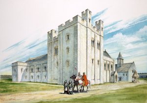 The Central Buildings, Sherborne Old Castle, Dorset by Philip Corke