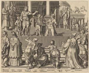 The Book of the Law Read before the People by Philip Galle, after Maerten van Heemskerck