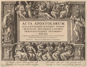Title Page by Philip Galle after Maerten van Heemskerck after Jan van der Straet