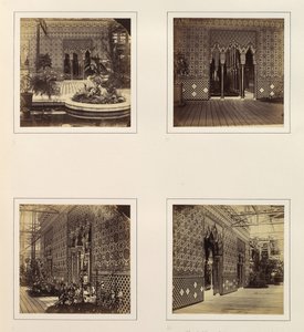 Alhambra Court Facade Towards the Nave, Entryway to the Alhambra Court, Side View, ca. 1859 by Philip Henry Delamotte.