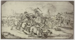 Borgognone, A Battle by Philip Henry Delamotte