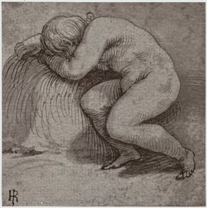 Giulio Romano, A Sleeping Child by Philip Henry Delamotte
