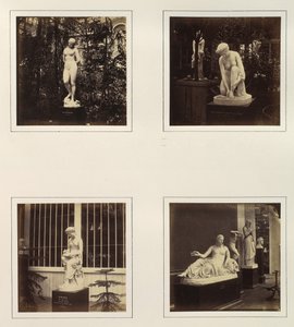 Sculptures of Andromeda, the Toilet of Atalanta, Corinna, and a Naiad by Philip Henry Delamotte.