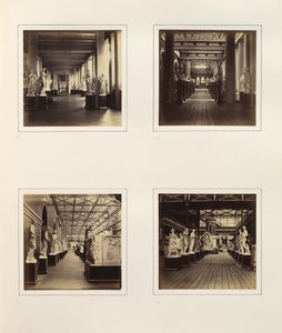 Views of Greek Sculpture Court including Bust of Minerva, ca. 1859 by Philip Henry Delamotte.