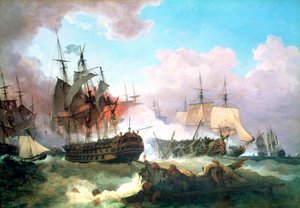 The Battle of Camperdown by Philip James de Loutherbourg
