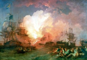 The Battle of the Nile, 1800 by Philip James de Loutherbourg