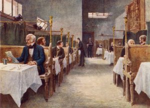 Dining-room of Cock Tavern, Fleet Street, destroyed 1886 by Philip Norman
