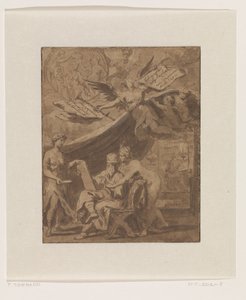 Frontispiece Design for Het groot Schilderboek by Philip Tidemann