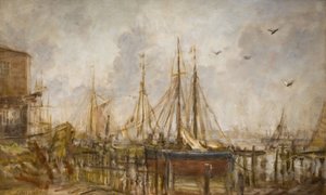A Shipyard, Shoreham, Sussex by Philip Wilson Steer