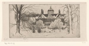 Huis ten Bosch in the Snow by Philip Zilcken (signed by artist)