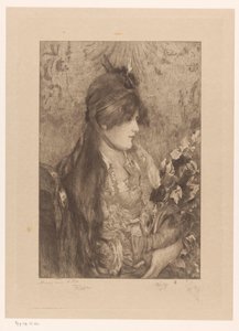 Woman with Bouquet of Flowers by Philip Zilcken (signed by artist)