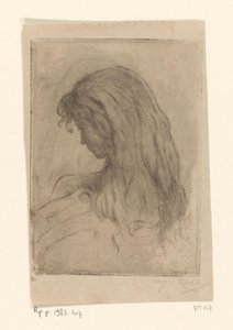 Woman with Long Hair, Seen from Behind by Philip Zilcken (signed by artist)