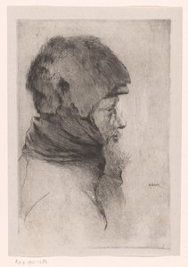 Head of an Old Man, in Profile (original title: Old Beggar) by Philip Zilcken