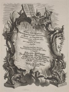 Picturae Chalcographicae Historiam Veteris et Novi Testamenti by Philipp Andreas Kilian after Various Artists, Johann Michael Wagner