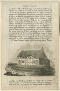Stafford - Cottage of Isaac Walton: Engraving