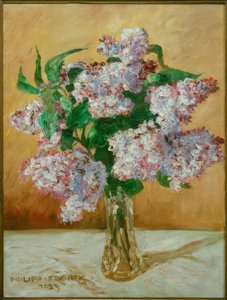 Lilac Bouquet in a Glass Vase