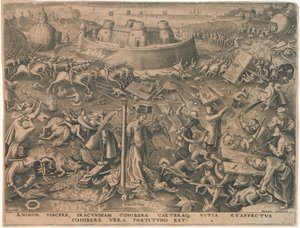 Fortitude from The Seven Virtues, 1559 by Philipp Galle