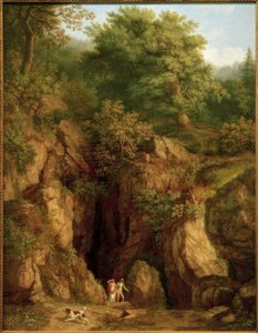 Grotto of St. Francis on Monte Verna I by Philipp Hackert