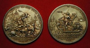 Medal Commemorating the Battle of La Hogue in 1692 by Philipp Heinrich Mueller